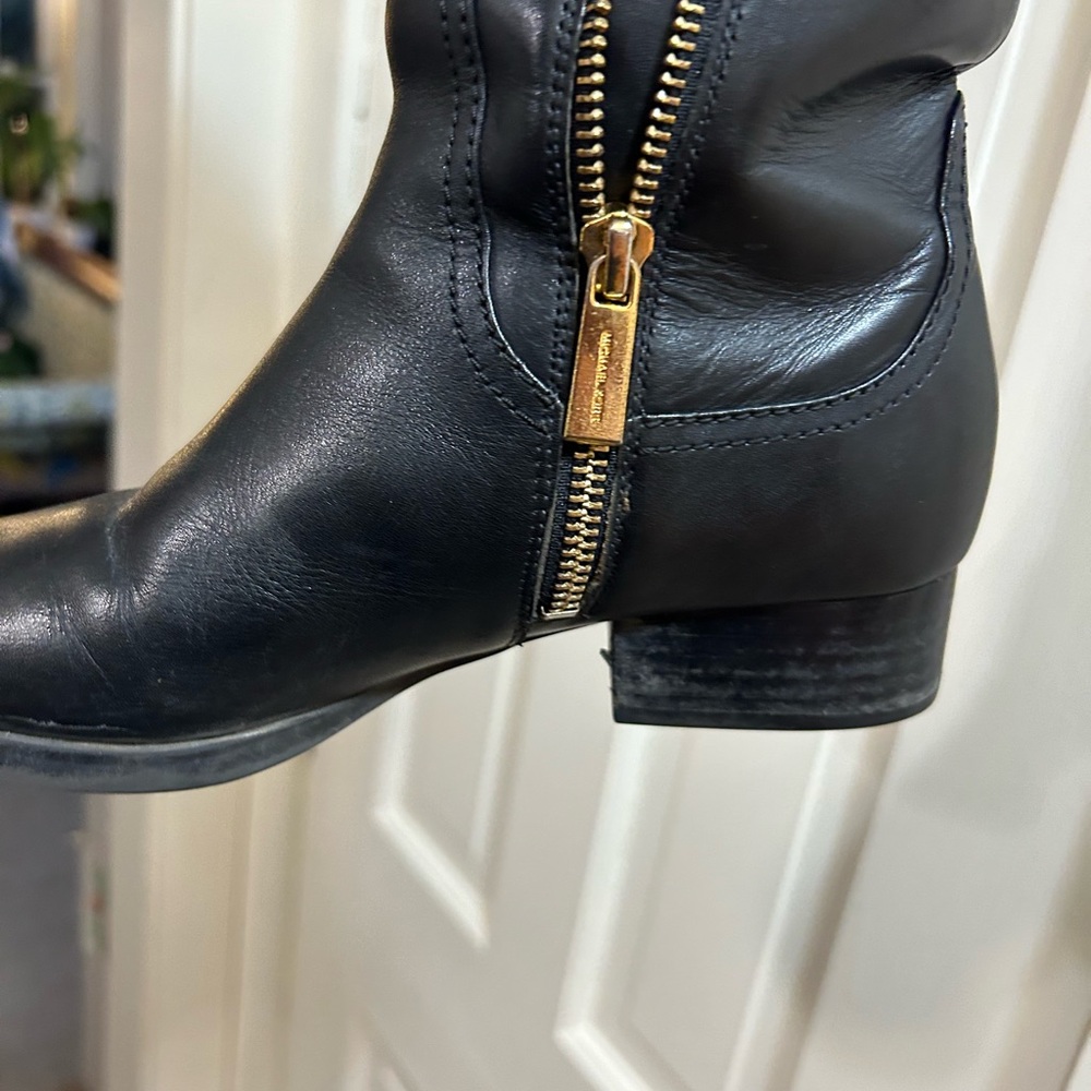 Michael Kors Black Hartland Boots: Women’s Size 5. With Gold Detail - Picture 5 of 14